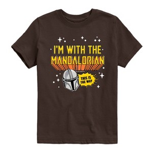 Boys' - The Mandalorian - Im With Mando Short Sleeve Graphic T-Shirt - 1 of 3