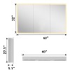 Aura LED Medicine Cabinet with Mirror, Recessed/Wall Mount Bathroom Cabinet, Dimmable, 3 Mode Light, Anti-Fog, Memory Function, Silver - 2 of 4