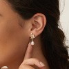 Pearl Earrings: 14k Gold-plated Cubic Zirconia Accented Pearl Drop Dangle Wedding Engagement Earrings For Women Bridal Bridesmaid - 2 of 4