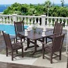 WestinTrends 5 Piece Outdoor Patio Dining Set Outdoor Square Table and Armchair Set - 2 of 2