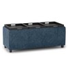 CAVINAS Faux Leather Storage Ottoman Bench,Upholstered Ottoman with 3 Flip Over Serving Trays for Living Room,Bedroom - 4 of 4