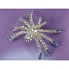 Anna-Kaci Women's Crystal Spider Brooch Pin with Blue Gemstone Accents - 3 of 4