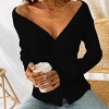 Women's Ribbed Surplice Wrap Sweater - Cupshe - 2 of 4
