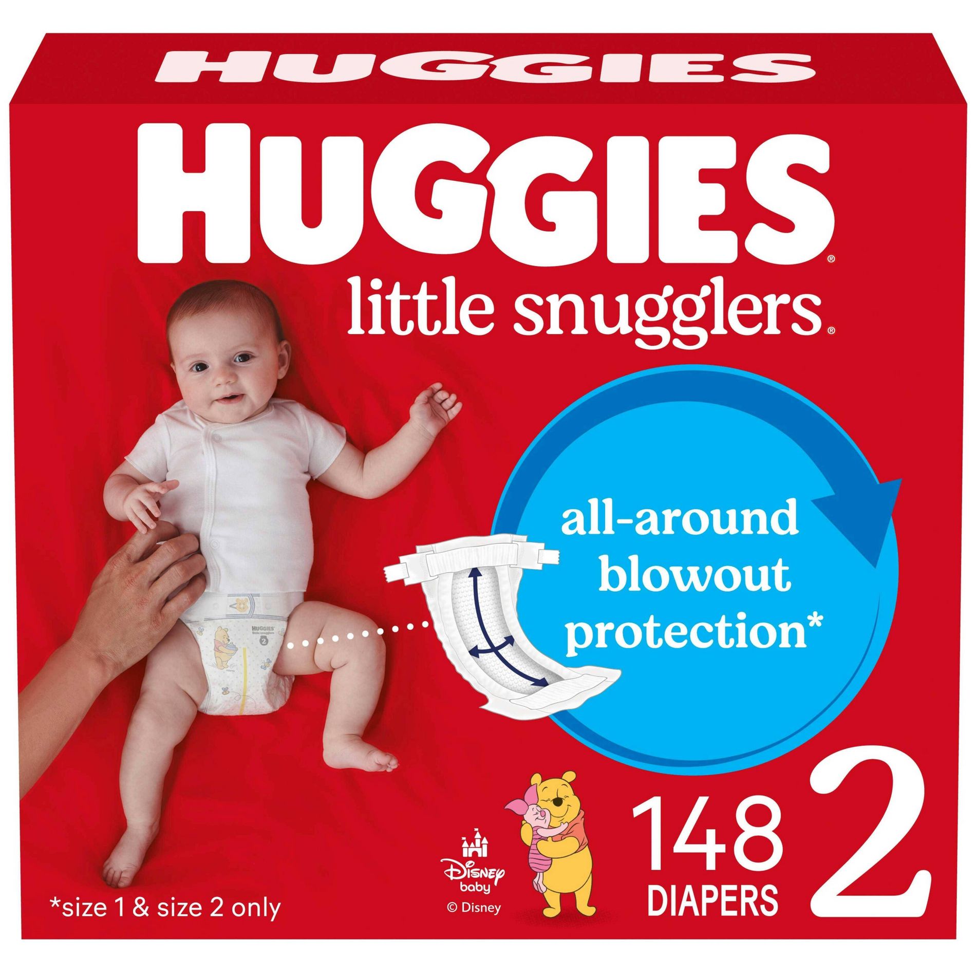 Huggies Little Snugglers Diapers - Size 2 - 148ct