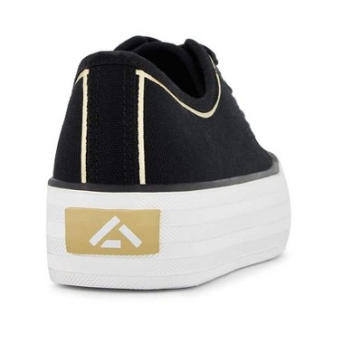 Женские кроссовки Andrea Platform Canvas Sneakers, 63381, Black, 10 — фото 3