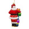 Kurt Adler 7-Inch Bellissimo Glass Santa With Gift Boxes Ornament - 3 of 4