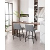 CAVINAS Swivel Bar Stools Set of 2, PU Leather Upholstered Counter Stools, Modern Bar Chairs with Metal Legs for Kitchen Island - 3 of 4