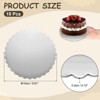 Unique Bargains Disposable Greaseproof Cardboard Scalloped Cake Platters 10 Pcs - 2 of 4