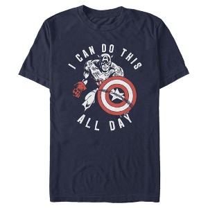 Men's Marvel Captain America Can Do This All Day T-Shirt - 1 of 4
