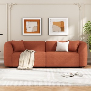 Christopher Knight Home Godwin 87.5" Modern Upholstered 3 Seater Curved Sofa - 1 of 4