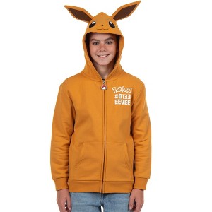 Seven Times Six Pokemon Hoodie Kids' Gen 01 Zip-Up 3-D Character Costume Hoodie - 1 of 4