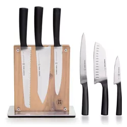 Schmidt Brothers Cutlery Carbon 6 7pc Knife Block Set