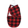 Hudson Baby Infant Boy Plush Faux Fur Swaddle Wrap, Buffalo Plaid, 0-3 Months - 2 of 2