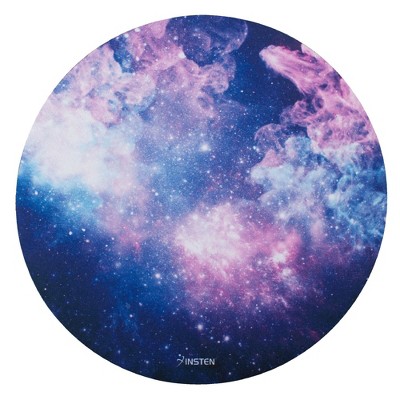 Insten Round Mouse Pad Galaxy Space Nebula Design, Non Slip Rubber Base, Smooth Surface Mat, For Home Office Gaming (7.9" x 7.9")