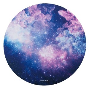 Insten Round Mouse Pad Galaxy Space Nebula Design, Non Slip Rubber Base, Smooth Surface Mat, For Home Office Gaming (7.9" x 7.9") - 1 of 4