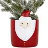 Northlight Mini Frosted Artificial Christmas Tree in Santa Pot - 14.75" - Unlit - 4 of 4