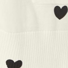 ivory black heart