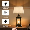 KWPZQEB Farmhouse Table Lamp Set of 2, Bedside Lamps with 3 Level Dimming & USB C+A Ports, Upgraded Touch Lamps for Living Room, Bedroom - 4 of 4