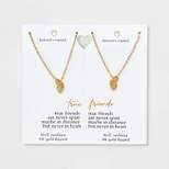Beloved + Inspired 14K Gold Dipped 'True Friends' Butterfly Chain Necklace Set 2pk - Gold