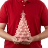 Casafield Hand Painted Ceramic Christmas Tree, 12-Inch Pre-Lit Tree with 100 Multi Color Lights and 2 Star Toppers - 3 of 4