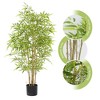Bamboo Tree Artificial , Artificial Bamboo Tree With Real Trunk and Lifelike Leaves, Faux Bamboo Plants for Home Decor Indoor, 1 Pack - 3 of 4