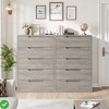 50"/47.2" 5/6 Dresser for Bedroom Tall Dresser, Freestanding Vertical Drawer w/Storage Wooden Closet Chest Storage - 3 of 4