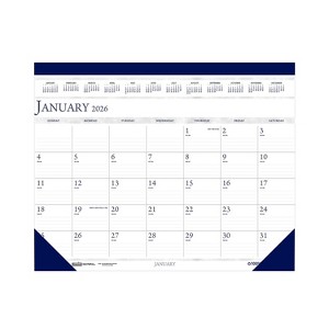 2026 House of Doolittle Economy 22" x 17" Monthly Desk Pad Calendar Blue (150-26) - 1 of 1