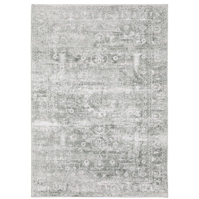Oriental Weavers Malibu MAL08 Green /Grey Indoor Area Rug - 5' x 7'