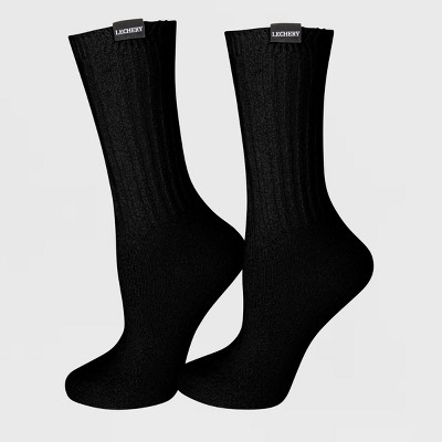 LECHERY® Unisex Plush Lush Socks (1 Pair) - One Size, Black