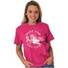 Breast Cancer Betty Boop For The Cure Womens Graphic T Shirt Tees Brisco Brands - 4 of 4