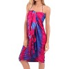 LA LEELA Women's Summer Bikini Wraps Beach Wrap Coverup Sarong Skirt Bathing suit Swimsuit Swimwear Cover Up for Women One Size Pink, Tie Dye Design - 2 of 4