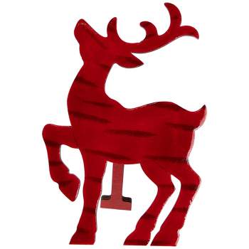 Northlight 8" Glossy Red Standing Reindeer Christmas Decoration
