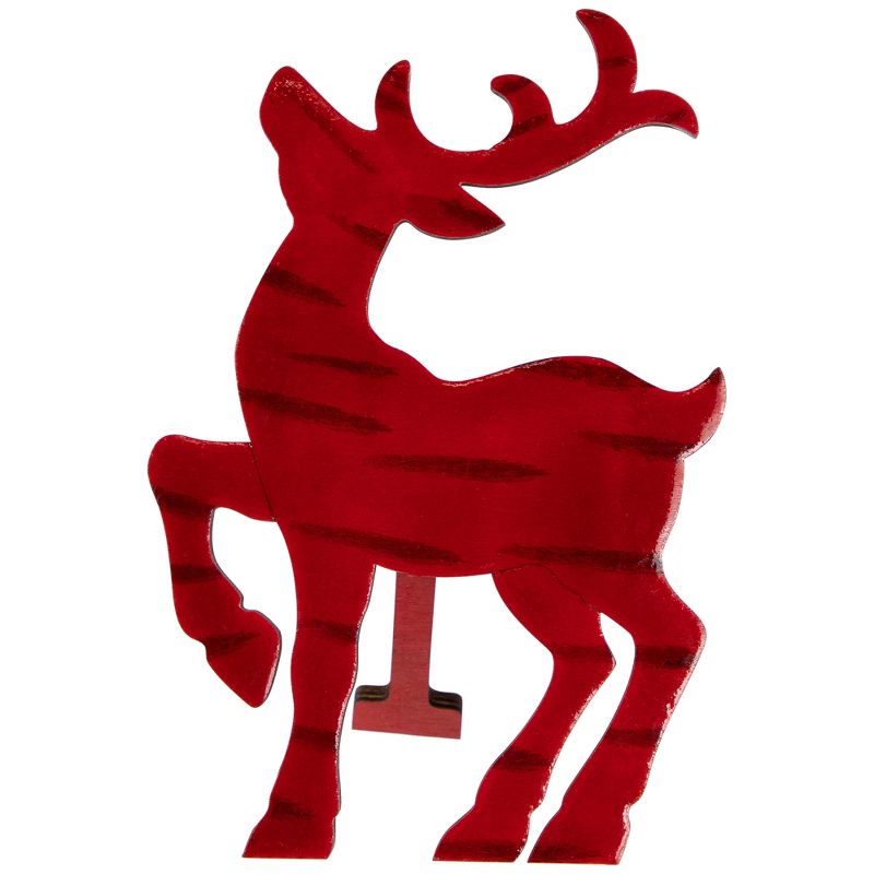 Northlight 8" Glossy Red Standing Reindeer Christmas Decoration, 1 of 8