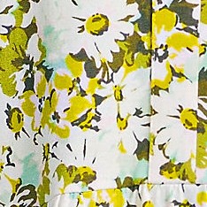 vintage lime daisy floral