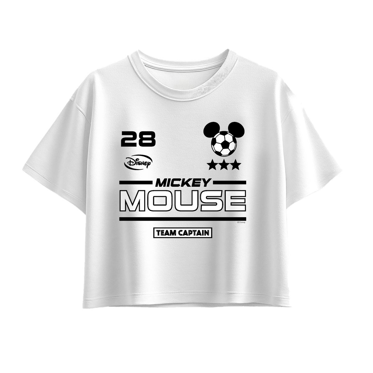 Girls' - Disney - Mickey Soccer Jersey Short Sleeve Boxy Graphic T-Shirt - thumbnail 9