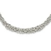 Black Bow Jewelry 6.5mm Sterling Silver Hollow Graduated Byzantine Chain Necklace, 17 In - 2 of 4