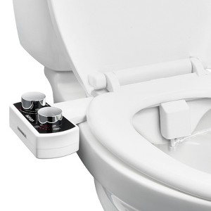 VEVOR Bidet Attachment for Toilet,Non-Electric Bidet Toilet Seat Attachment-Dual Retractable Nozzles,Adjustable Pressure,Cold Water Sprayer,White - 1 of 4