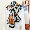 Anna-Kaci Women's Leopard Print Lightweight Scarf with Bow Accent Stripes and Sheer Draped Fabric for Effortless Everyday Style 33.5x71in - 4 of 4