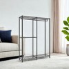 Heavy-Duty Metal Garment Rack, Freestanding Wardrobe Closet, Clothing Racks, 15.8 x 47.2 x 70.9 Inches Clothes Rack Ink Black - 4 of 4