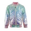 2Bunnies Girls' Magic Ombre Sequin Bomber Jacket - image 2 of 4