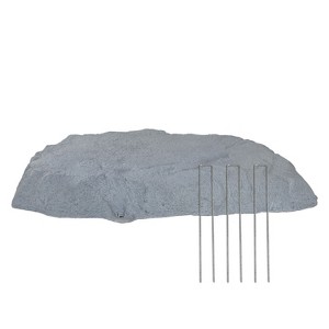 Sunnydaze Outdoor Flat Polyresin Landscape Rock Septic Cover with Stakes - 3.5" H - 1 of 4