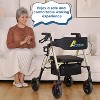 Lycvki Lightweight Foldable Rollator Walkers with Adjustable Handles and Seat Height for Seniors All-Terrain 8" Big Roller Wheels - 2 of 4