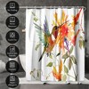 Americanflat 71" x 74" Shower Curtain, Hummingbird And Orange Flowers by Suren Nersisyan - 4 of 4