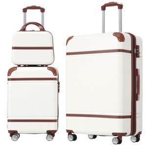Hardshell Luggage Sets 3 Pieces,Lightweight Spinner Suitcase With Tsa Lock,Expandable Luggage Sets 20"+28" Luggages And Cosmetic Case-Cuddlewood - 1 of 4
