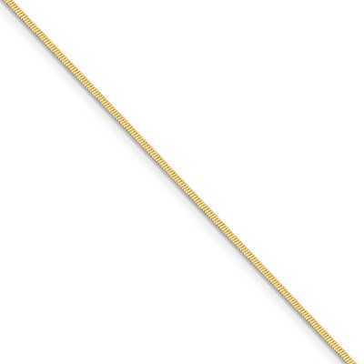 Black Bow Jewelry 1.4mm, 14 Karat Yellow Gold, Octagonal Snake Chain - 16 inch