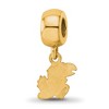 Black Bow Jewelry 14k Yellow Gold Plated Sterling Silver Kansas Jayhawks NCAA Bead Charm - 4 of 4