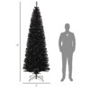 SEVOBAL Party Decorations and Accessories 8ft Artificial Christmas Tree Slim Design Effortless Storage for Holiday, Black, 29.5"*33.9"*94.5" - 3 of 4