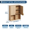 Premium Particleboard Bathroom Cabinet with Grooved Double Doors - Wall-Mounted, Adjustable Shelves, Waterproof, Soft-Close Hinges - 3 of 4