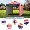 10 x 10 Camping Tent, Portable Canopy Tent, Pop Up Beach Tent 2 Sidewalls Vented Roof, Instant Canopy Tent Carry Bag Sandbag for Camping Picnic Party - 2 of 4