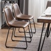 NicBex Dining Room Table Set for 6 Industrial Dining Table Set with Wooden Tabletop, 6 Faux Leather Chairs for Kitchen - 4 of 4